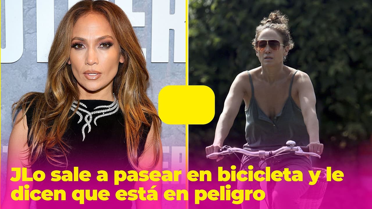 "¡Se va a caer!": JLo salió a pasear en bicicleta, pero usó algo que sus fans dicen la puso en peligro