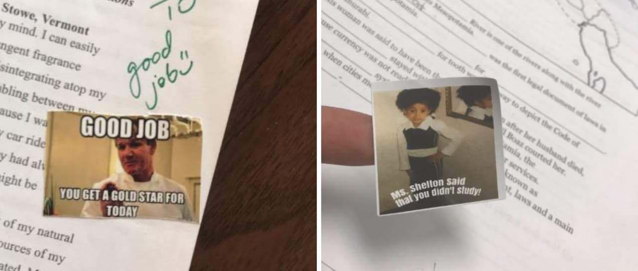 Conoce a la maestra que califica con memes las tareas de sus alumnos