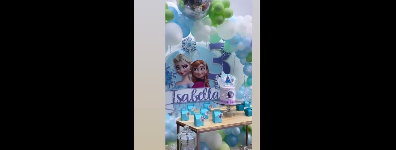 En las imágenes, la hermana de Andrea Torre mostró que cada detalle de la celebración tenía una decoración de la película animada, desde los globos hasta las mesas de dulces.