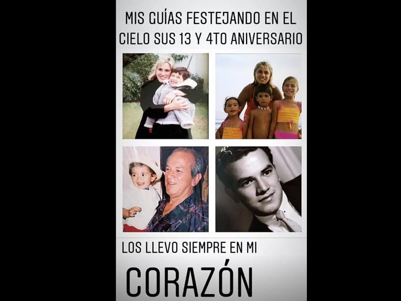 Mientras que Alejandro mostró varias diapositivas en las que convive con su madre, además de recordar a su abuelo materno, Hugo Pretelini, quien falleció el 11 de enero de 2016, según reportó la revista ¡Hola! México. “Mis guías festejando en el cielo sus 13 y cuarto aniversario. Los llevo siempre en mi corazón”, escribió el joven para acompañar la publicación.