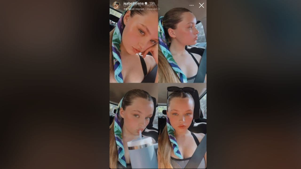 Isabella Tena y su look de cola de caballo sujetada por una bandana