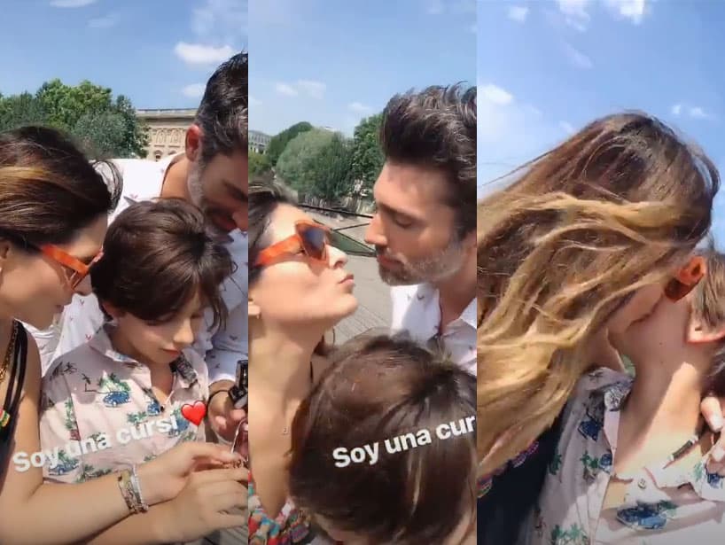 Grettell, Santino y Leo acudieron al ‘puente de las artes’, de París, para dejar un candado como símbolo de su amor, una actividad común entre los turistas.