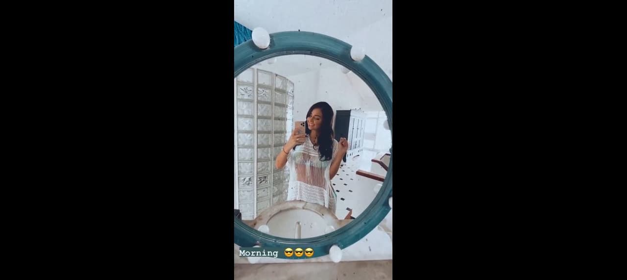 La actriz compartió detalles de su más reciente visita a la playa.