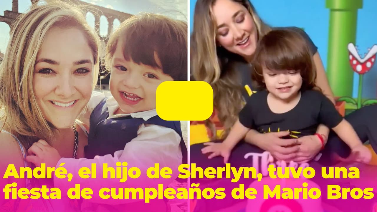 Sherlyn le dio a André un cumpleaños 'mágico': le organizó una fiesta de 'Mario Bros'