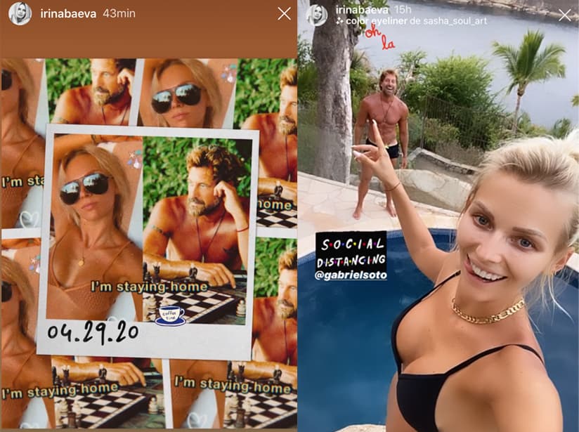 Irina Baeva presume su cuarentena con Gabriel Soto