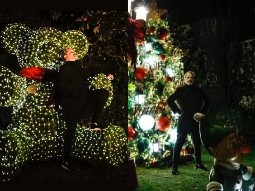 Miguel Bosé presume su jardín de Navidad